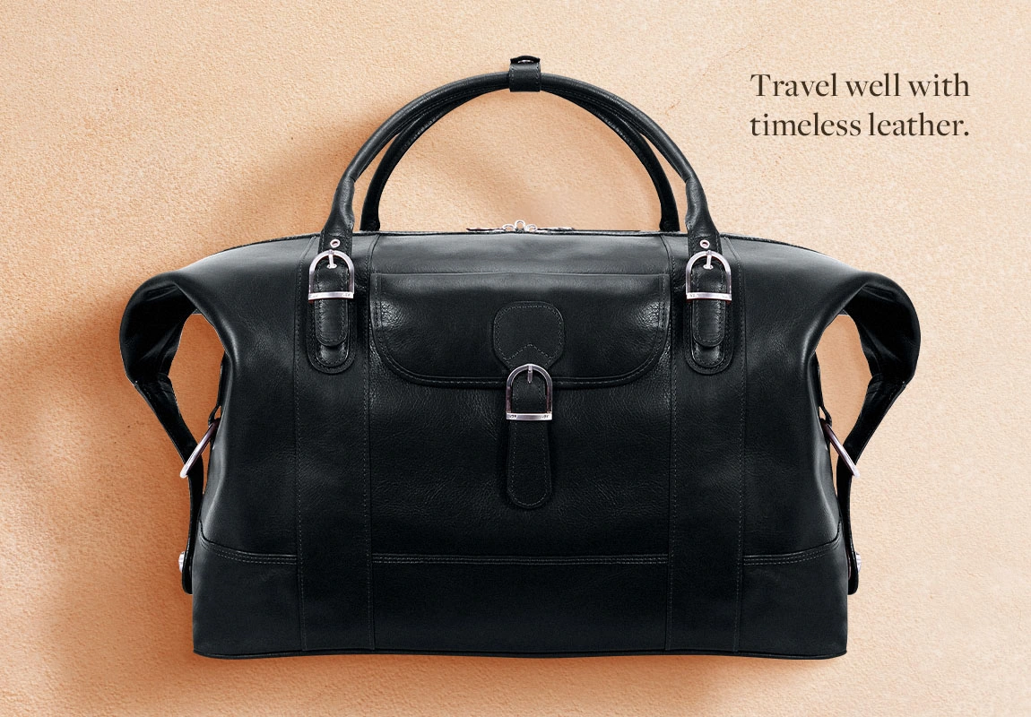 Travel well with timeless leather.