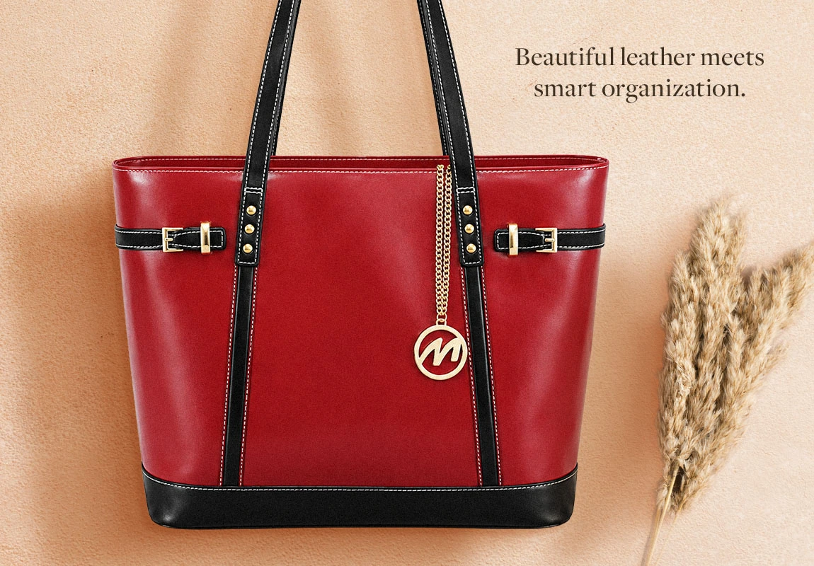 Beautiful leather meets smart organization.