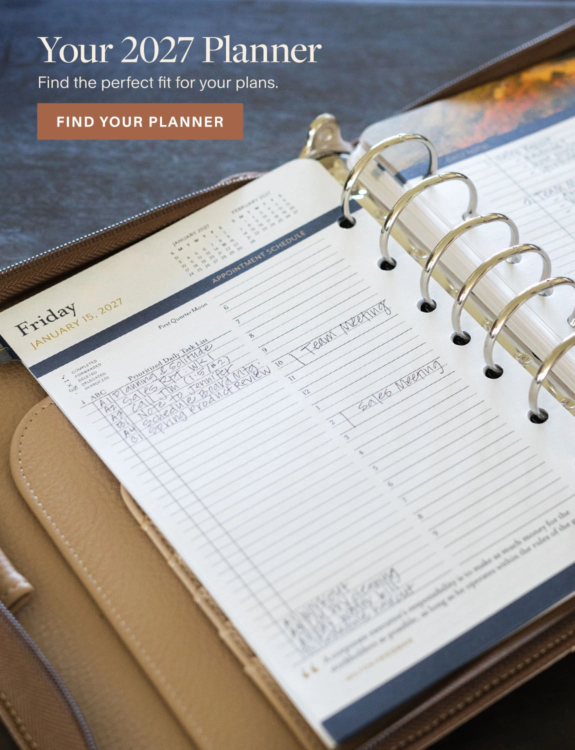 Your 2027 Planner. Find the perfect fit for your plans. Find Your Planner.