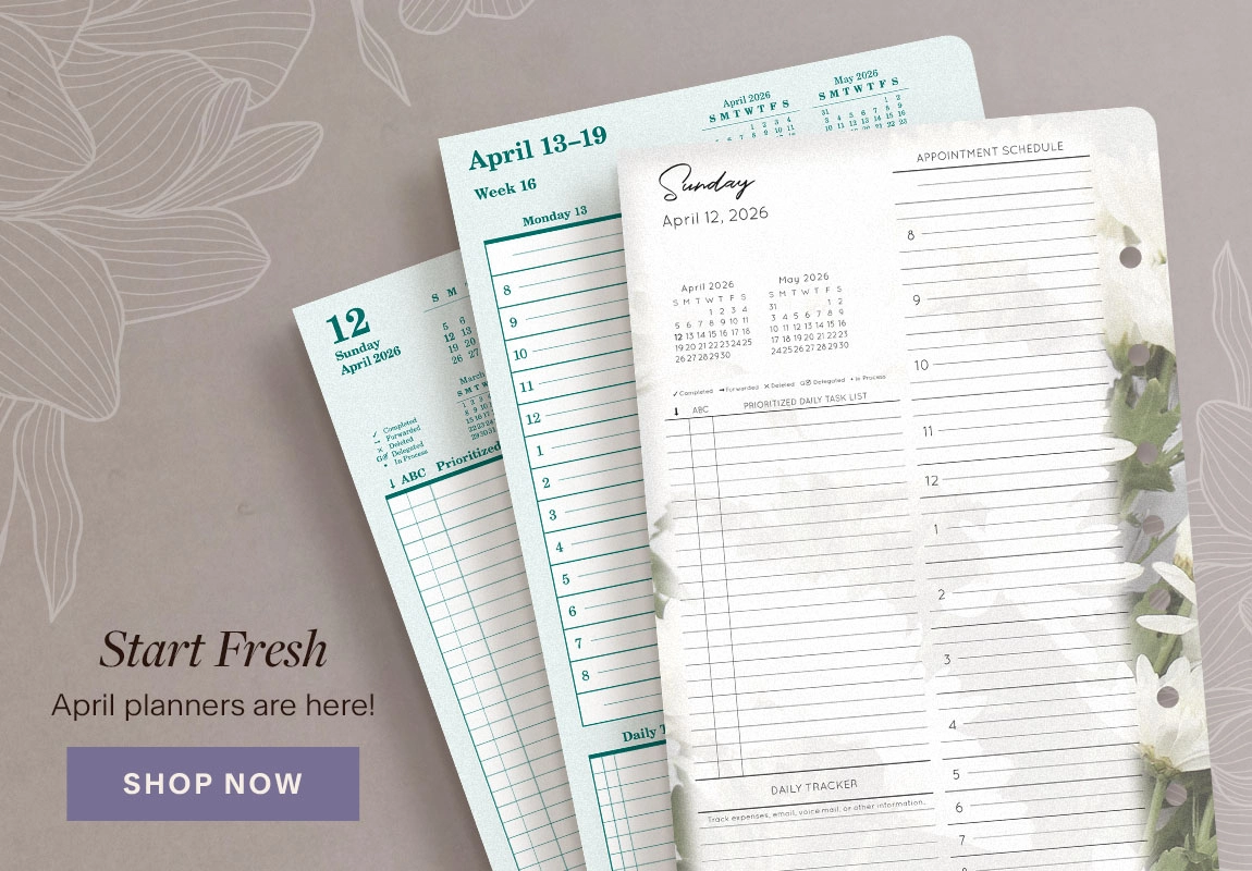 Start Fresh. April Planners are here! Shop Now