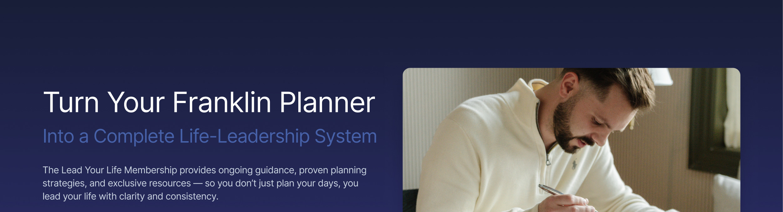 Turn your franklin planner into a complete life-leadership system.