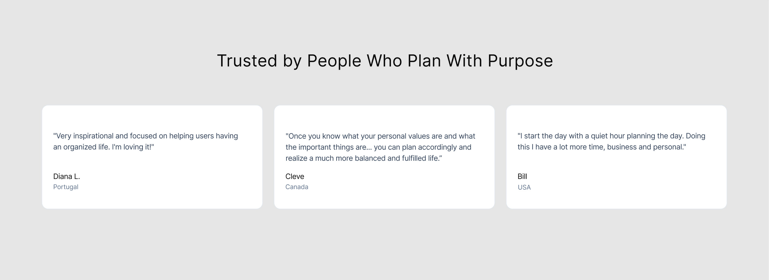 Trusted by people who plan with a purpose.