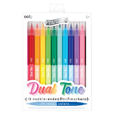 Dual Tone Double Ended Brush Markers