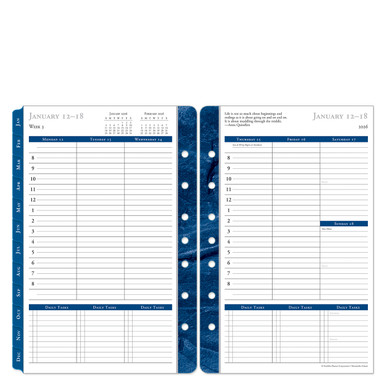 Monticello Two-Page Monthly Calendar Tabs - Franklin Planner